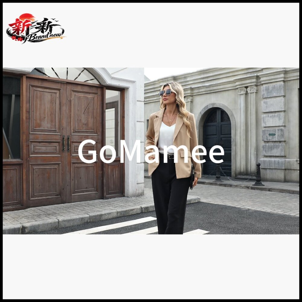 Polyester Blazer With Pockets Open Front Long Sle… - image 5